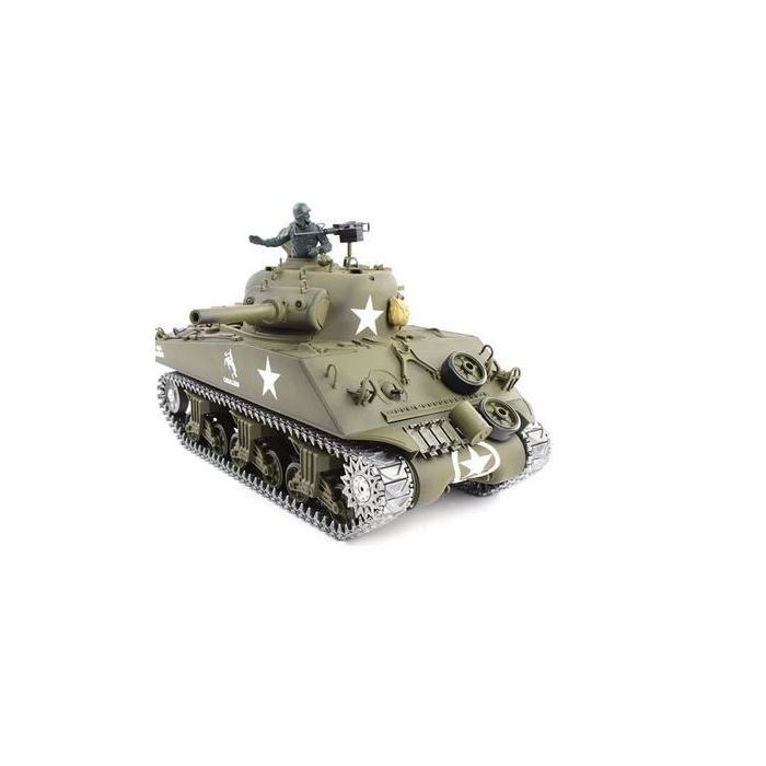6.0 Pro Metal HengLong 3898-1 1/16 USA Sherman M4A3 RC Tank w/Sound Smoke Effect 